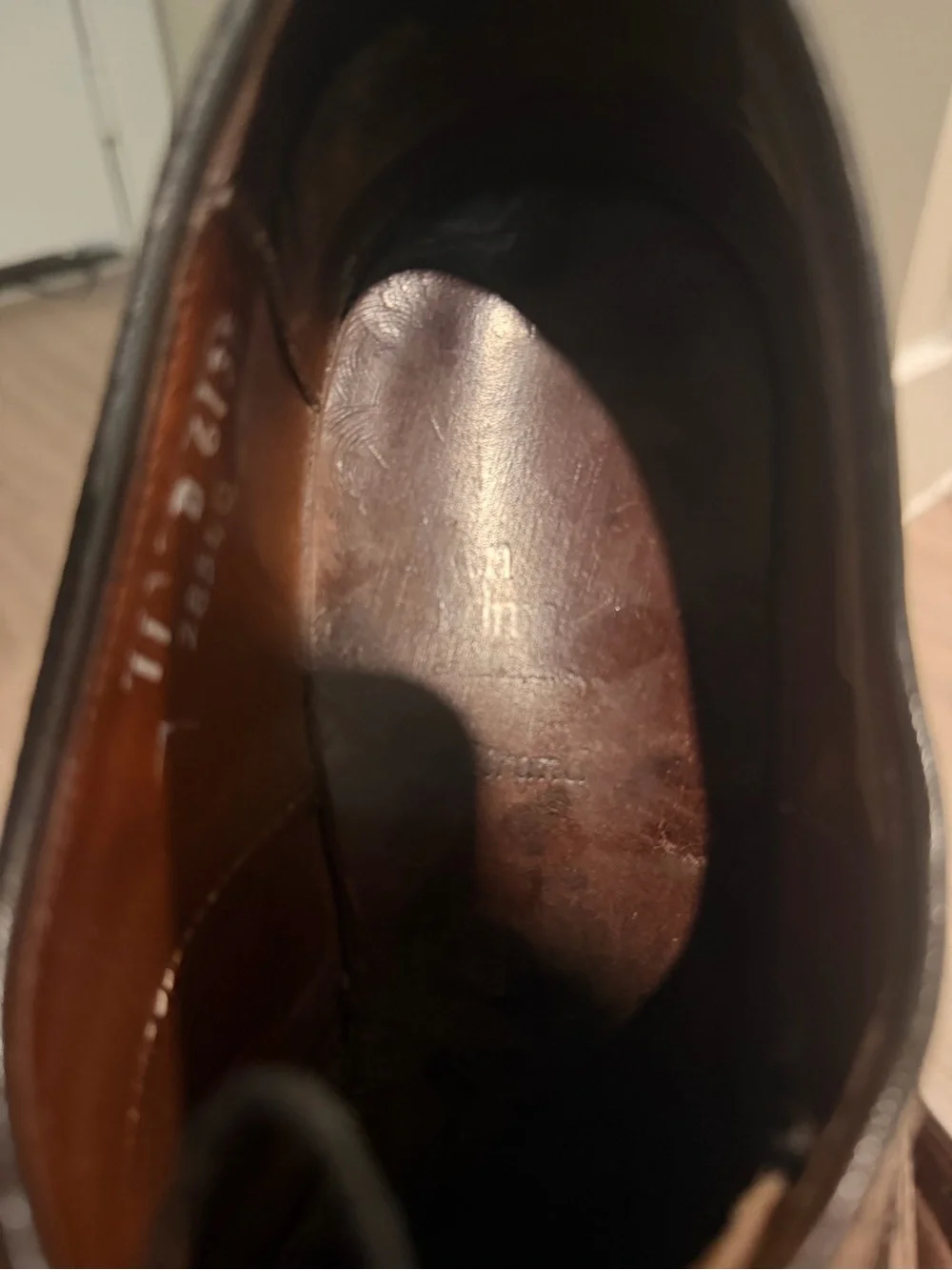 Allen Edmonds Strand Walnut Leather Cap Toe Brogue Oxford Shoes Sz 11D